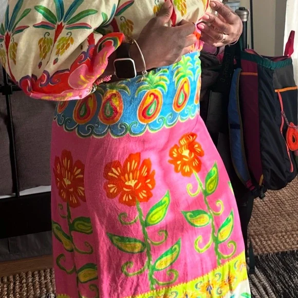 FARM Rio Vibrant Floral Long Sleeve Dress (Size M) - Picture 3 of 6